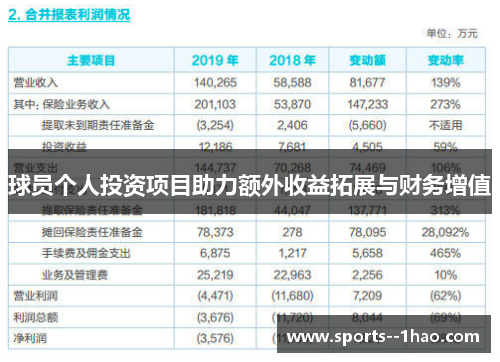 球员个人投资项目助力额外收益拓展与财务增值