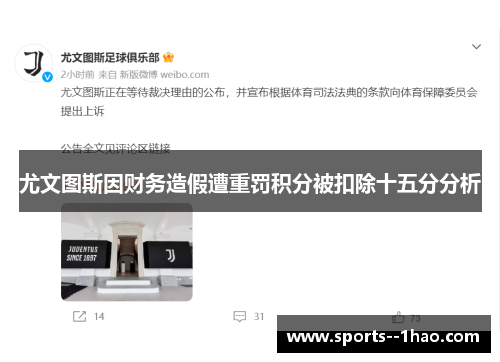 尤文图斯因财务造假遭重罚积分被扣除十五分分析